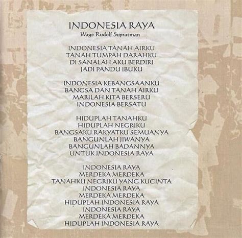 Sejarah Lagu Kebangsaan Indonesia